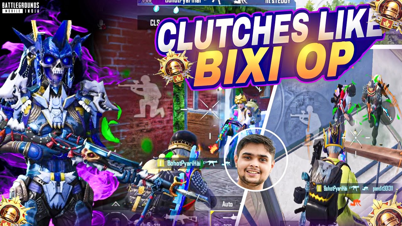 Clutches Like Bixi Op🔥 INTENSE SOLO VS SQUAD CLUTCHES IN BGMI
