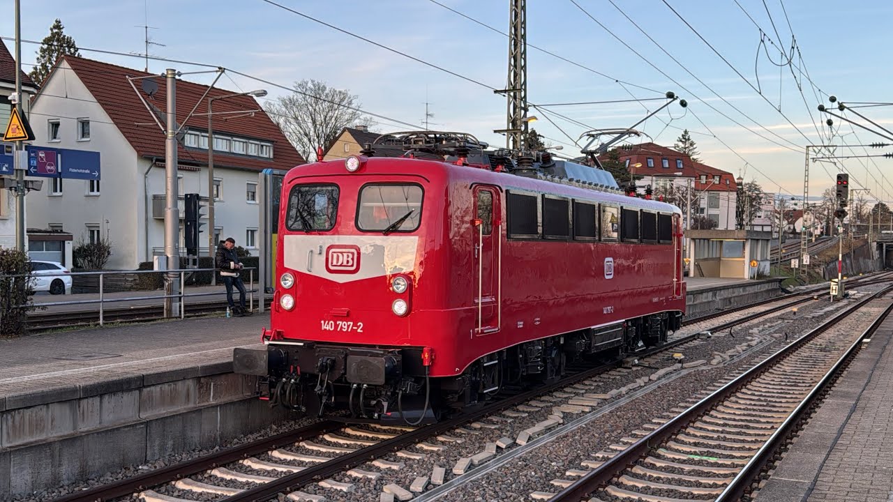 140 797 NEU DB NESA &Uuml;berf&uuml;hrung neue Lackierung in Orientrot in Stuttgart Vaihingen nach Rottweil 