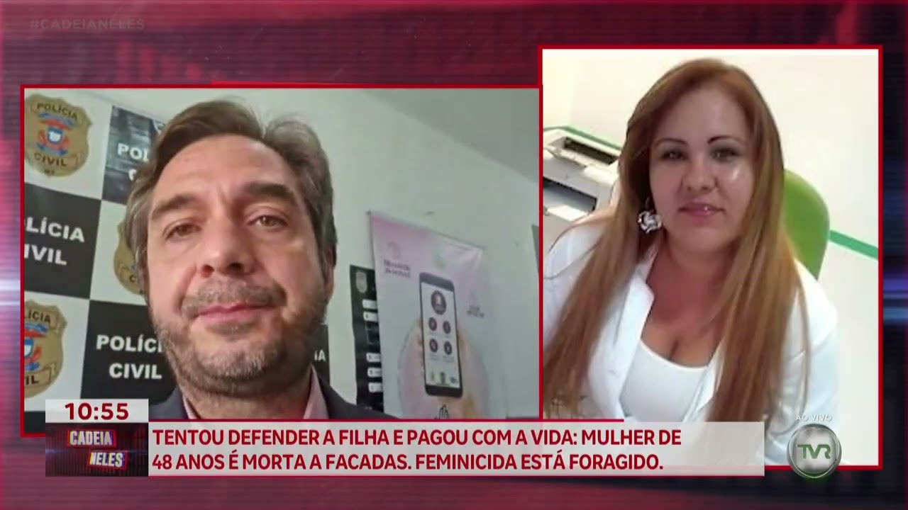 Tentou defender a filha e pagou com a vida; mulher de 48 anos é morta a facadas; suspeito foragido