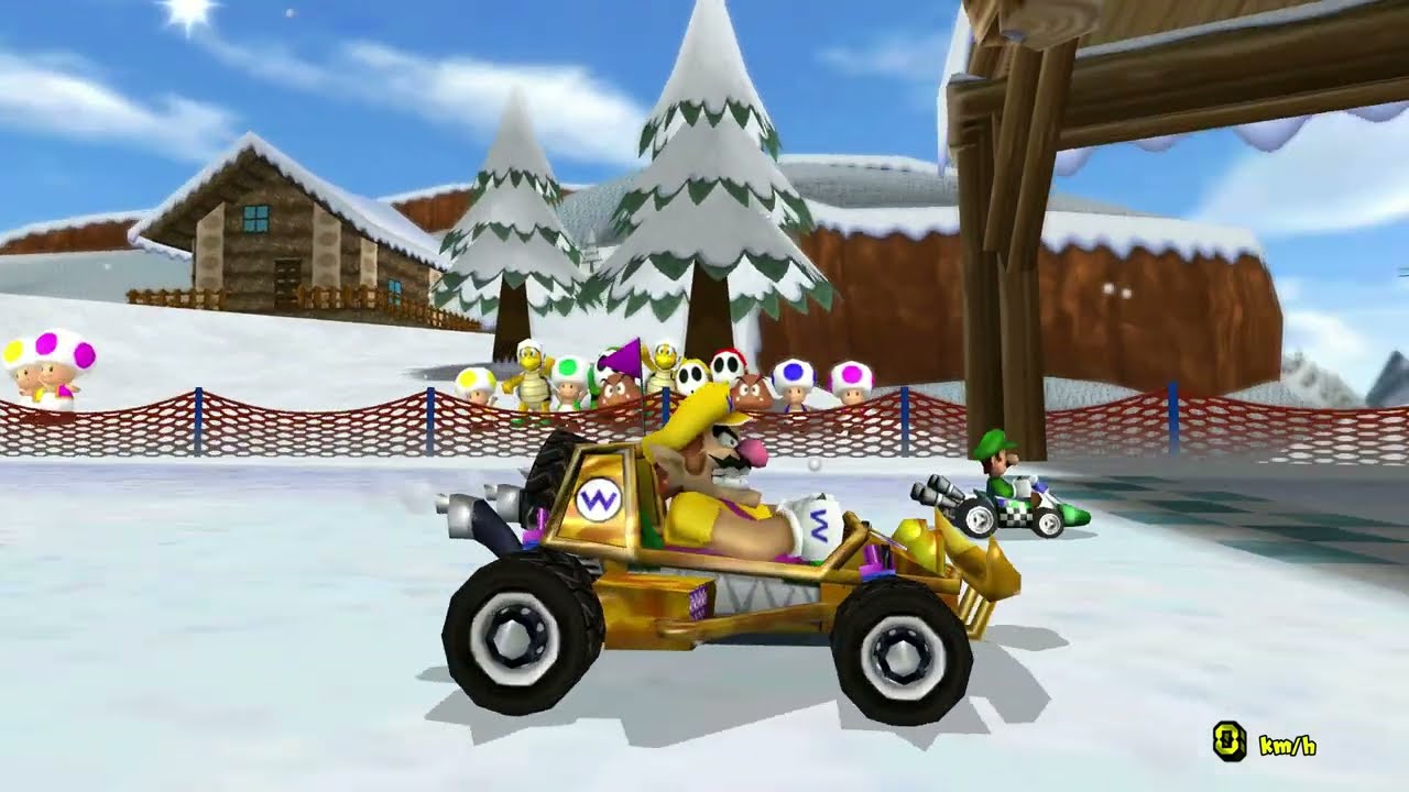 Alpine Cup - Wario driving the Offroader | Mario Kart Wii Custom Cup 150cc