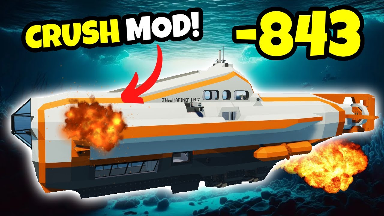 Weird Submarine SINKS From Depth Crushing Mod In Stormworks!