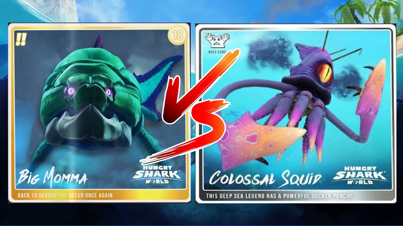 Big Momma vs Colossal Squid Boss | Hungry Shark World | @dragonheartgaming123