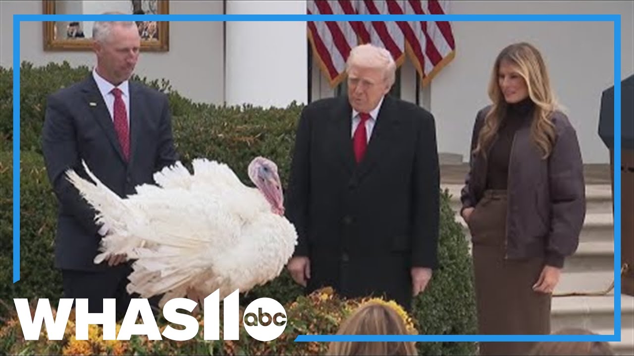 Trump pardons Gobble and Waddle at White House Thanksgiving event
