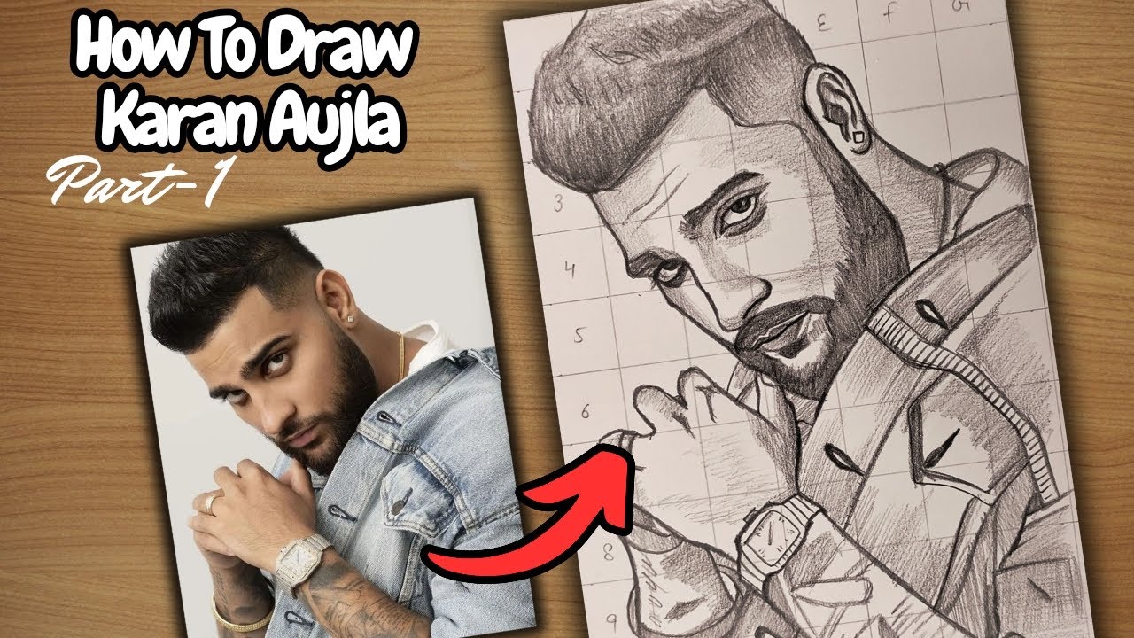 Drawing of Karan Aujla step by step | How to draw Karan aujla Drawing tutorial #karanaujla #drawing