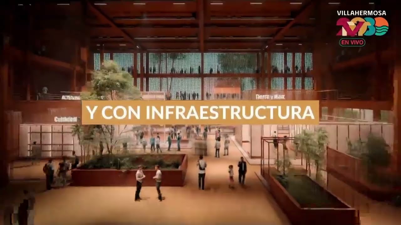 Colocación de la primera piedra del centro de convenciones y expocisiones.