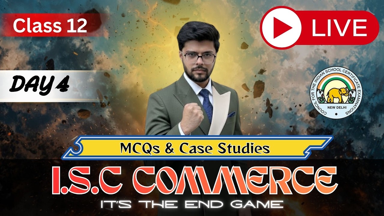 MCQs & Case Studies | ISC Commerce | Class 12 | Boards 2026