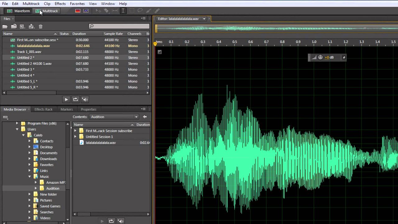 Adobe Audition Tutorial 3 - How to use the Multitrack