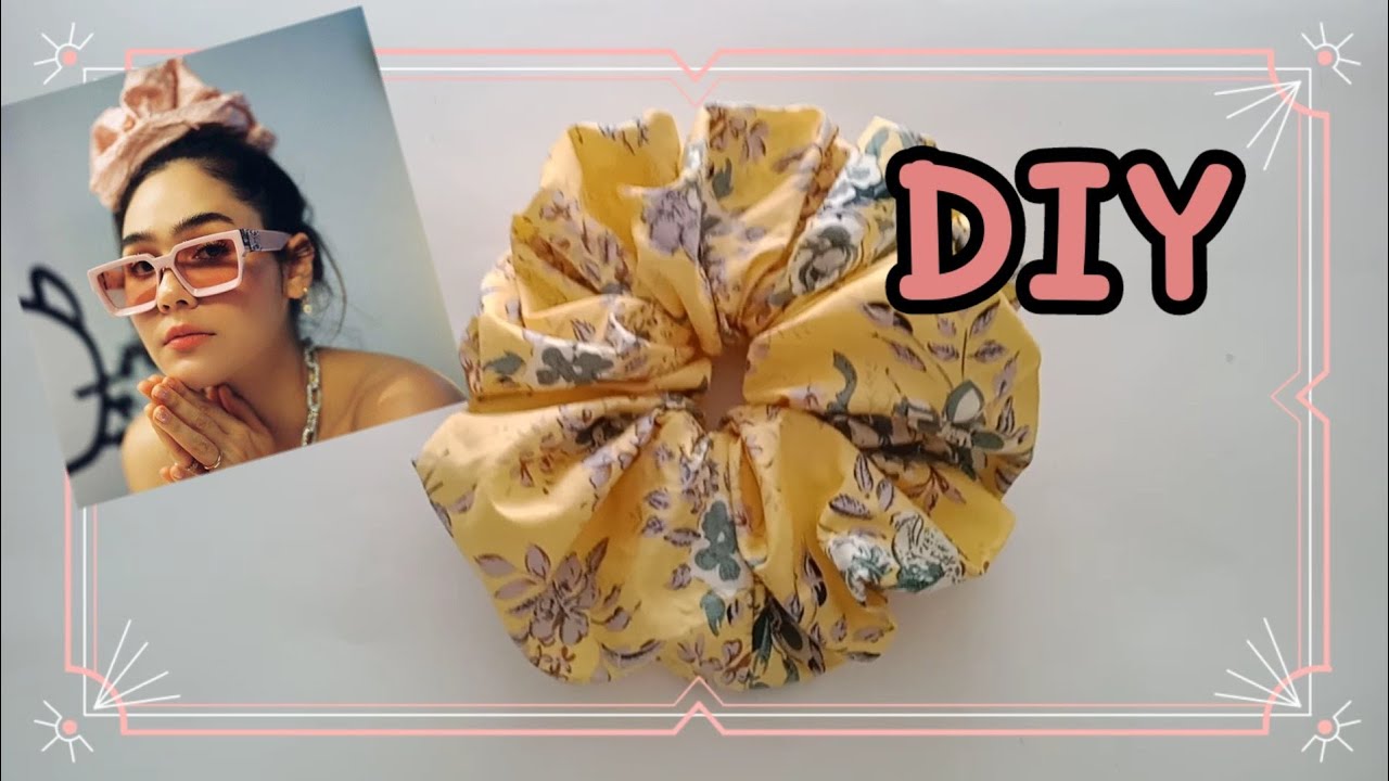 DIY โดนัท แม่ชม วิธีทำโดนัทรัดผม แบบง่ายๆ DIY hair band🎀hair scrunching tutorial