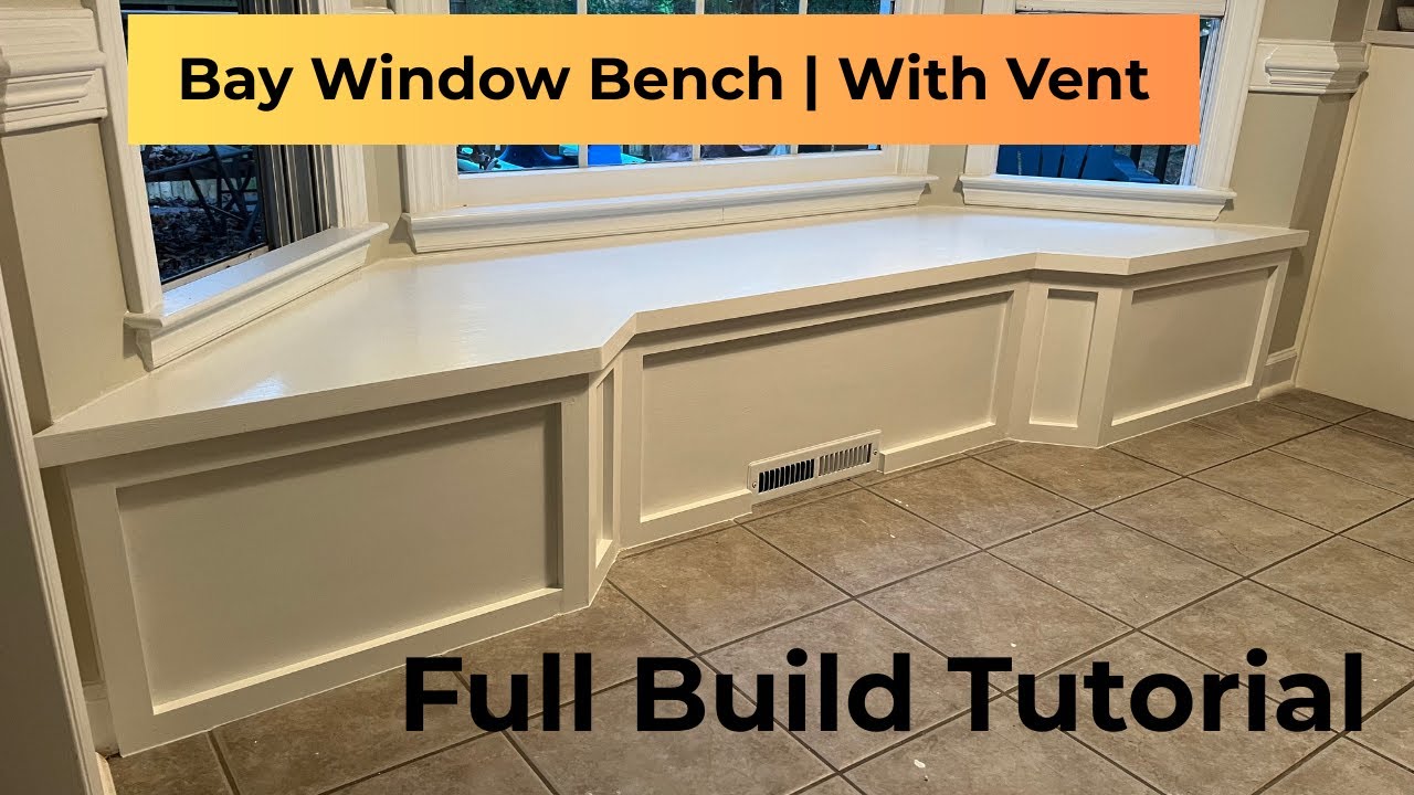DIY Bay Window Bench | Full Build Tutorial from Scratch (With Air Vent)