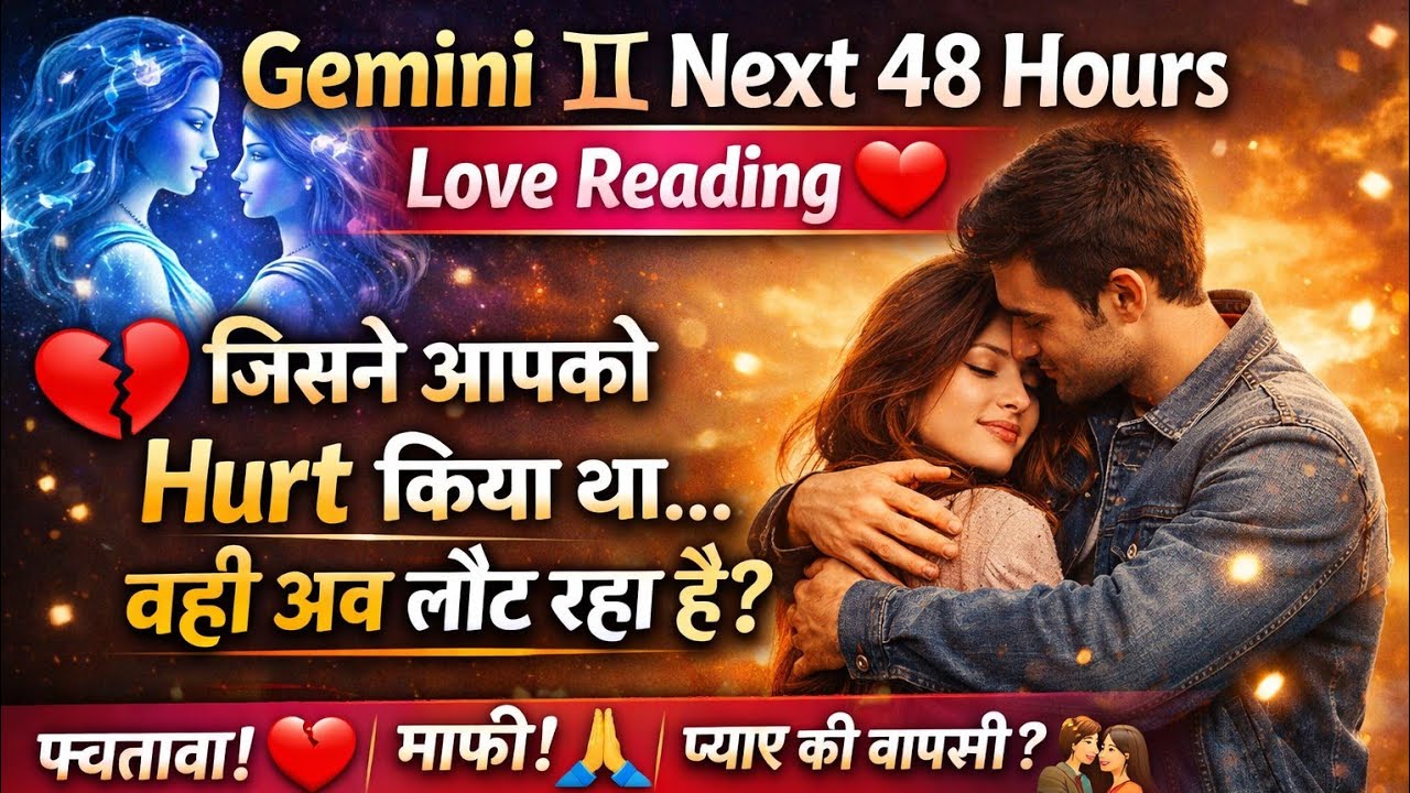 “Gemini ♊️ Next 48 Hours Love Reading ❤️ जिसने आपको hurt किया था वही अब…!” Timeless Reading Hindi 