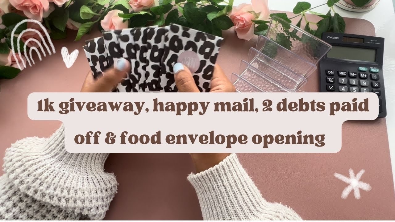 1k Giveaway 🎉 | Filofax Maulden Pocket | 2 debt settlements and finally counting up my food envs