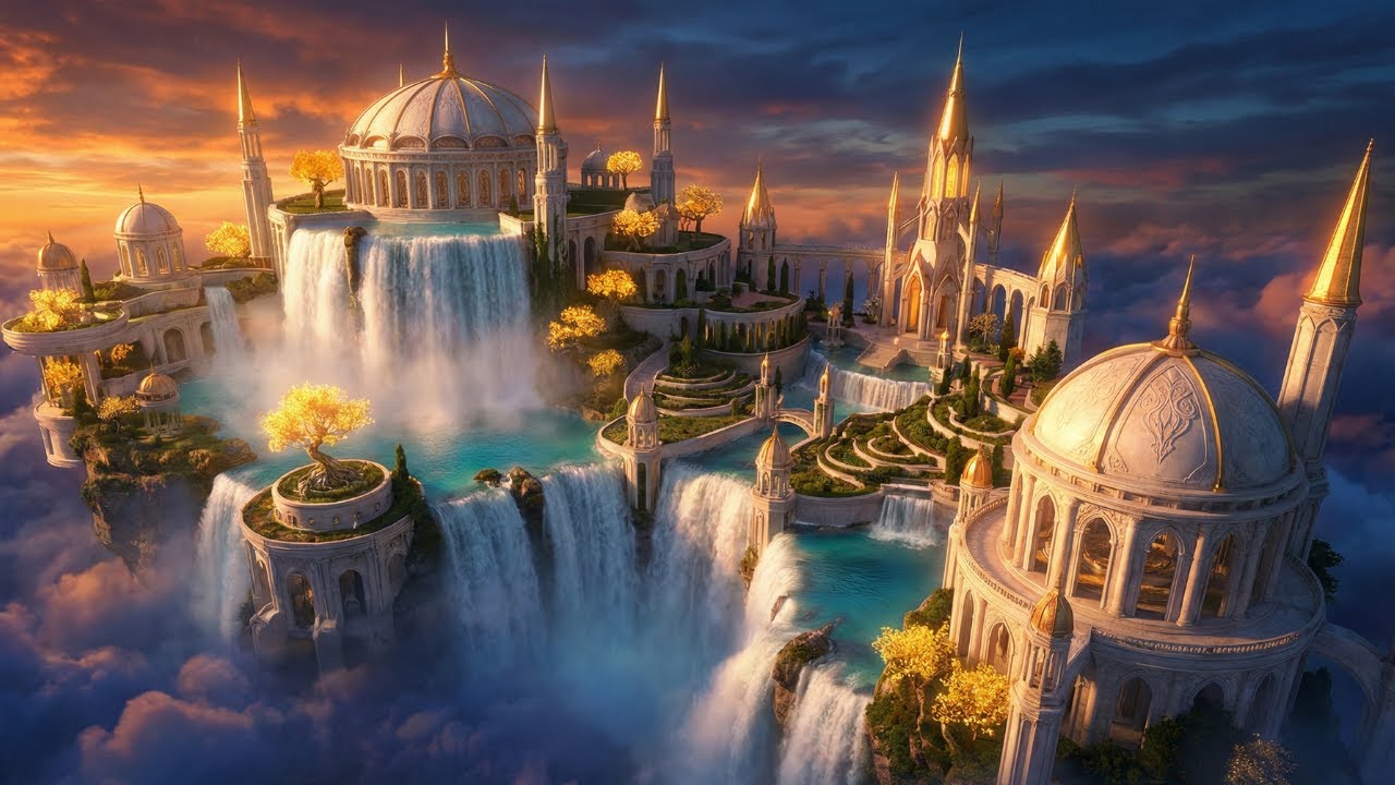 Where Waterfalls Built Palaces: Cascading Realms of Liquid Architecture | 4K Tranquility