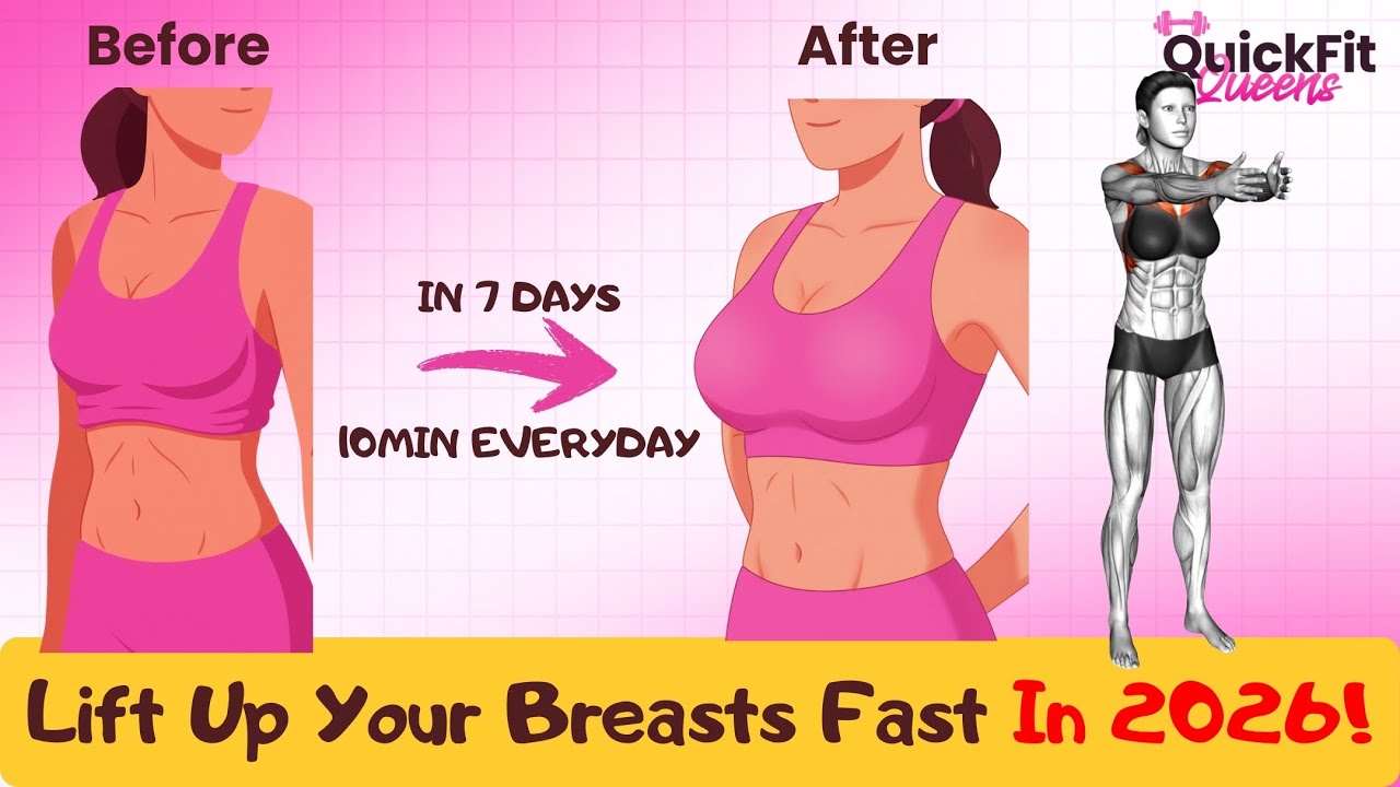 Chest Lift Workout 💕 Firm & Perk Up Your Breasts | No Equipment