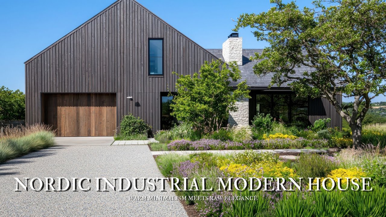 Nordic Industrial Modern House | Warm Minimalism Meets Raw Elegance