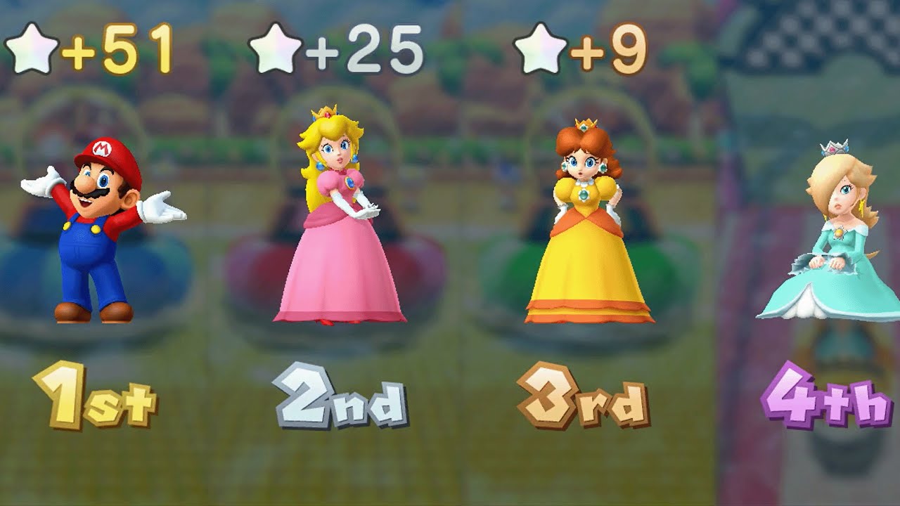 Mario Party 10 - Mario vs Peach vs Daisy vs Rosalina - Haunted Trail