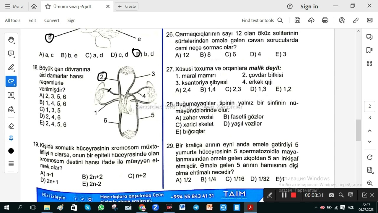 TAİM Ümumi sınaq 6