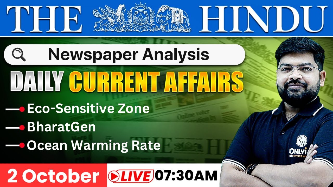 Current Affairs Today | 2 October 2024 - Daily Current Affairs | The Hindu Analysis | OnlyIAS