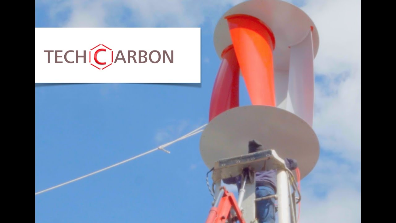 AUFBAU Helix Windturbine TECHCARBON / MÜNCHEN