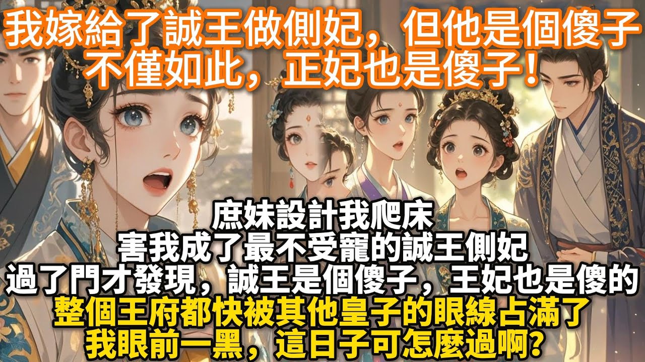 完結質樸歡樂文：我嫁給了誠王做側妃，但他是個傻子，不僅如此，正妃也是傻子！庶妹設計我爬床，害我成了最不受寵的誠王側妃，整個王府都快被其他皇子的眼線占滿了。我眼前一黑，這日子可怎麼過啊？