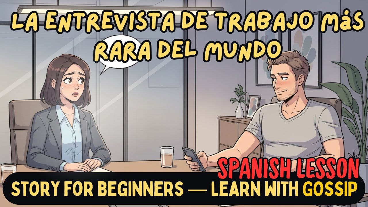 Stories to improve your Spanish | La Entrevista de Trabajo Más Rara del Mundo (Lección 7)