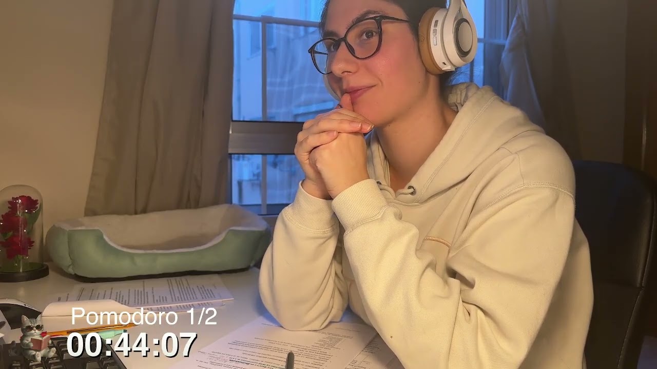 [ESP] 🍅 Pomodoro 50/10 | Estudiando con mi gato 🐾 | Música Hoguera