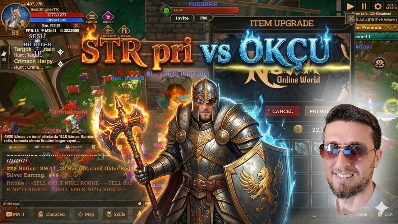 Nowa Online Bölüm 4 - ATLAS Pri ve Okçu Kararsızlık Seviyem Basıyoruz yine Upgrade Yakıyoruz MS'ler!