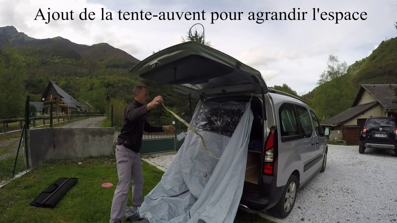 Amenagement du Peugeot Partner en camping car bivouac