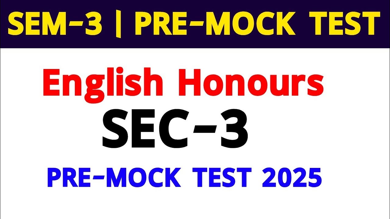 3rd Semester English Honours SEC-3 Suggestion 2025 | SEC-3 English Language Teaching Suggestion 2025