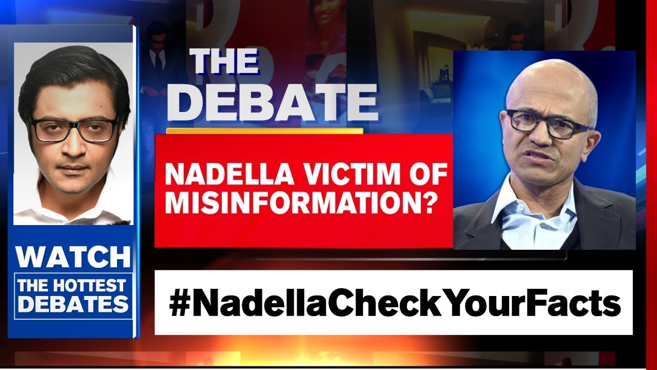 Microsoft CEO Satya Nadella Gets CAA Wrong | The Debate With Arnab Goswami