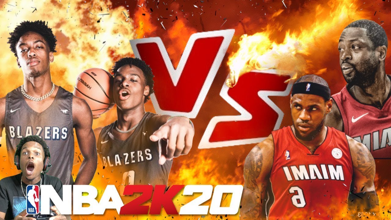 NBA 2K20 BRONNY JAMES & ZAIRE VS LEBRON & WADE!! INSANE GAME