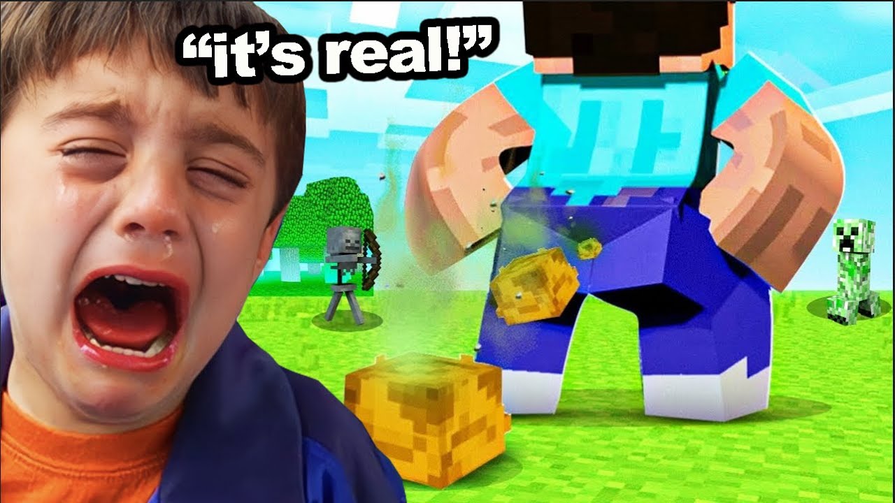 Малыш из Minecraft думает, что Minecraft РЕАЛЕН...