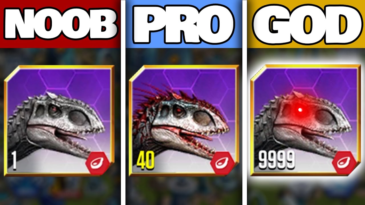 NOOB vs PRO vs GOD INDOMINUS REX 999 | Jurassic World: The Game