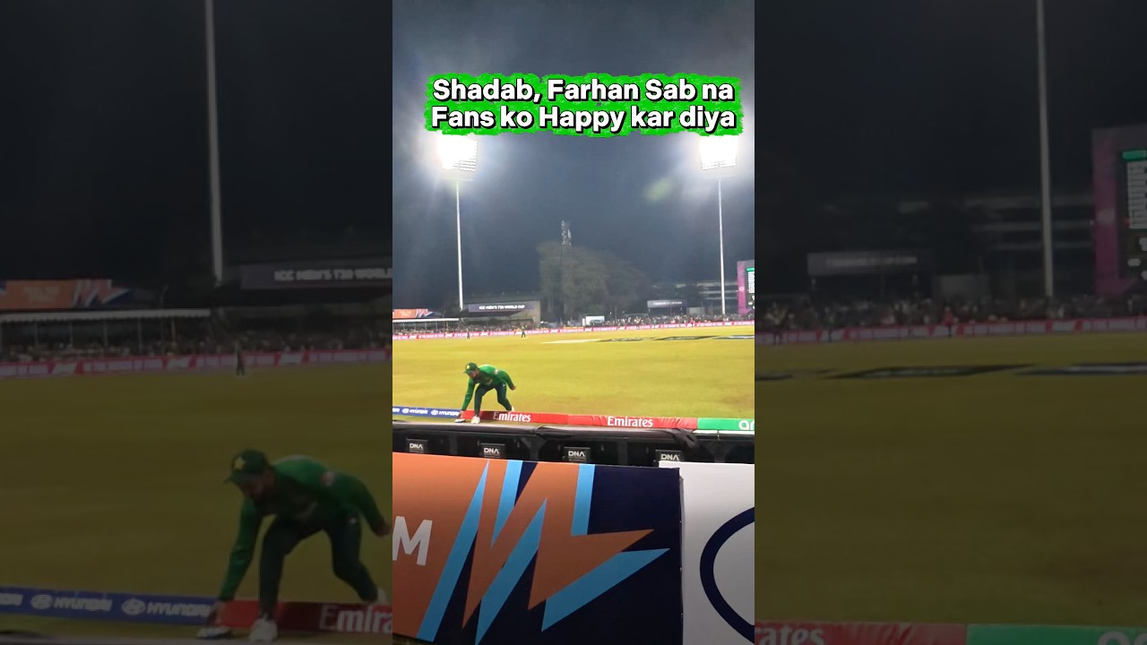 Farhan, Shadab makes fans Happy 😃! #pakistancricket #iccworldcup #pakvsind