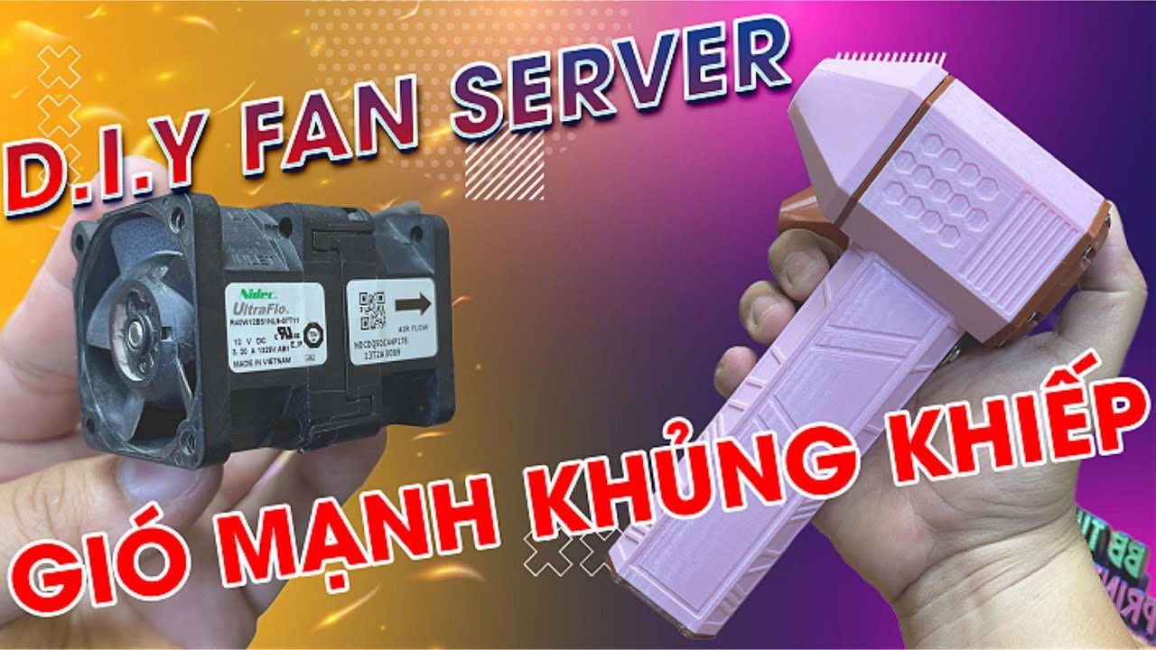 DIY Quạt Turbo Từ Fan Server Nidec 12V | Gió Mạnh, Chạy Pin 3S