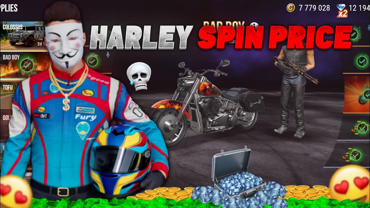 I Unlocked New Harley Davidson Bike in Madout2 || Madout2 Bad Boy Spin Cost #madout2 