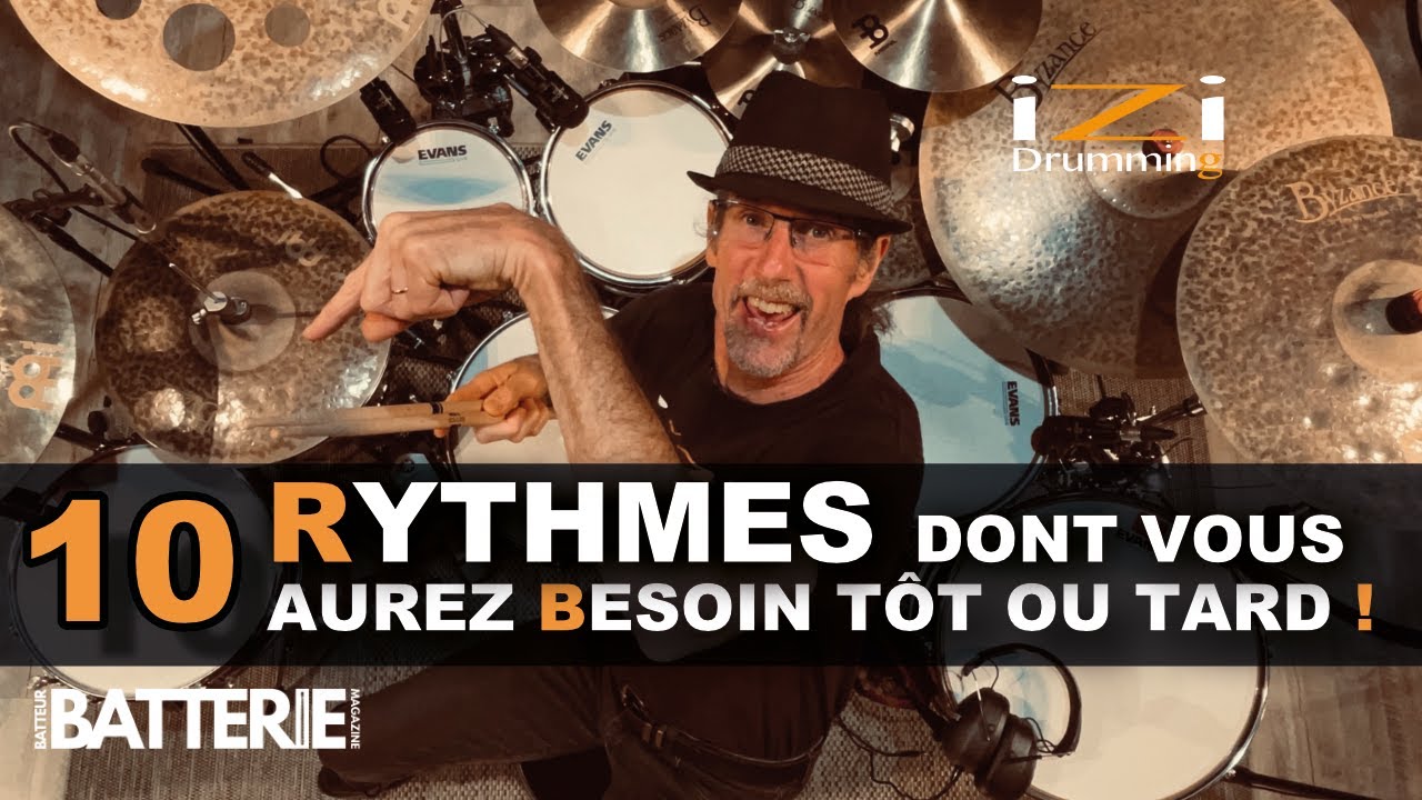 10 RYTHMES dont vous aurez besoin ! avec @izidrumming & @batterie.batteurmagazine #coursdebatterie