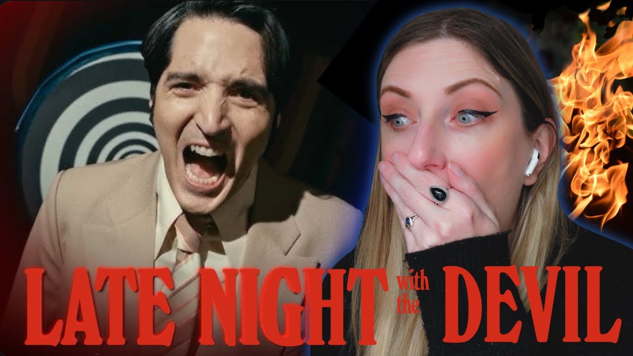 Late Night with the Devil MOVIE REACTION | First Time Watching! Best halloween movie to watch! 🎃