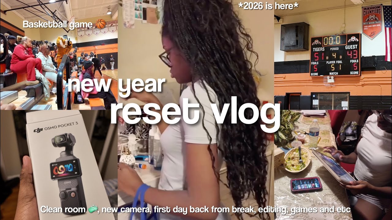 2026 RESET | clean room 🧼,new camera 🎥 , first day back from winter break and etc