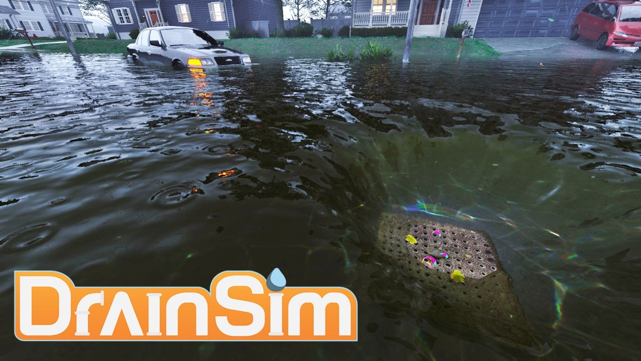 #1【実況】水たまりでパチャパチャするよ【DrainSim】
