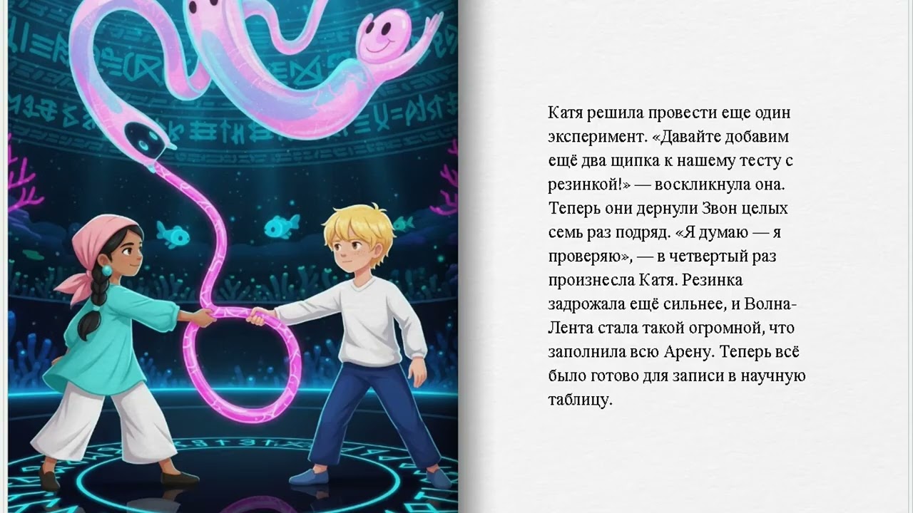 Тайна неонового аквариума Как рождается звук RUSSIAN детская история научное веселье для детей