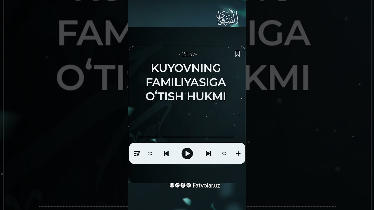 AYOL ERINING FAMILIYASIGA O'TISHI JOIZMI? | 2537-savol | fatvolar.com