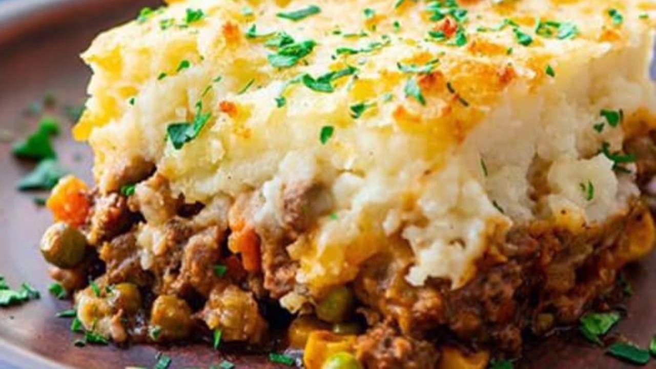 عشاء سريع التحضير/الخضر و اللحم المفروم في الفرن/ perfect shepherd's pie recipe