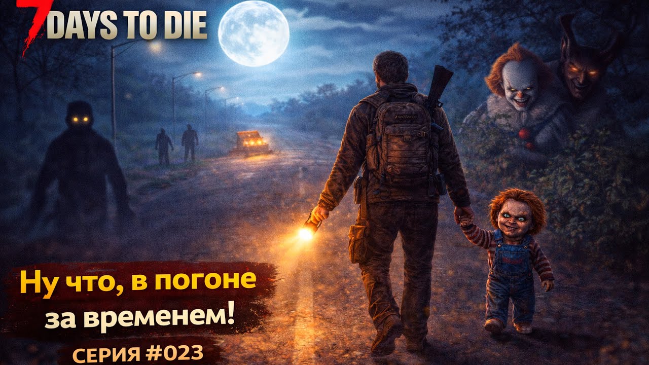 Ну что в погоне за временем! 🌑💀  The Asylum Overhaul — Серия #023  7 Days to Die #7dtd