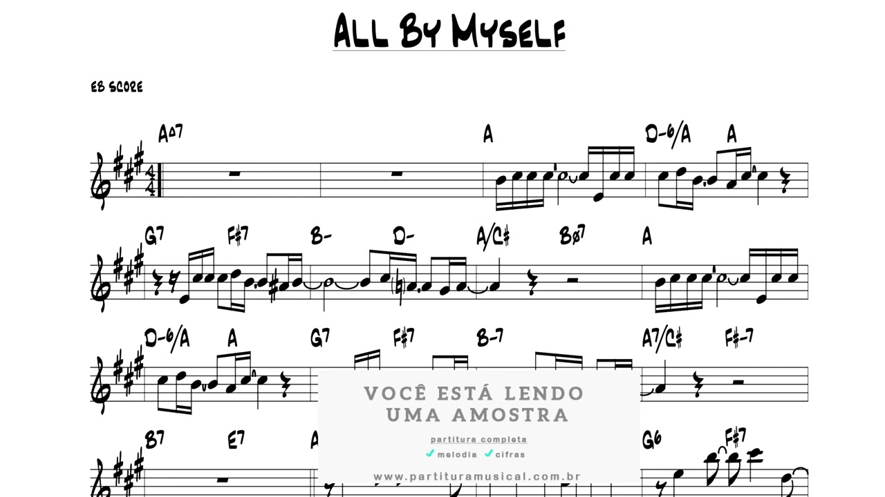 All by My Self - Sax Alto - Partitura - Sheet Music
