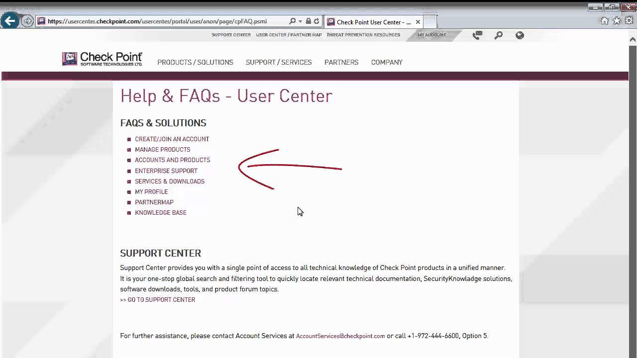 01 - First Login to Check Point User Center