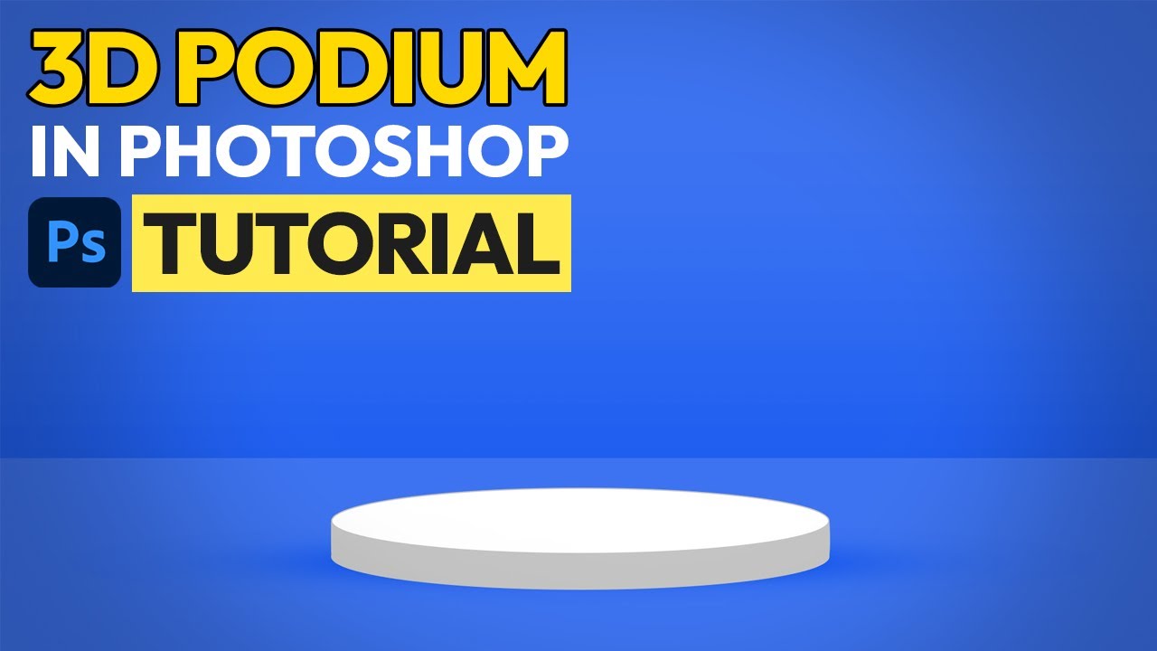 Design a 3D Podium Stage in Photoshop and Change Colors Easily  Works with all Photoshop Versions