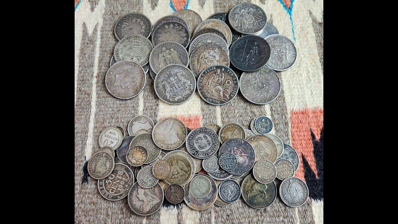 Stacking Vintage World Silver Coins