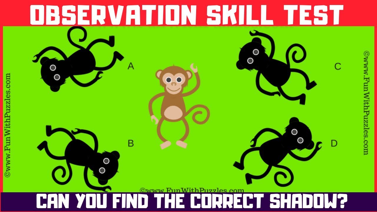 Test your Observation Skills | Shadow #Picture #Puzzles with Answers