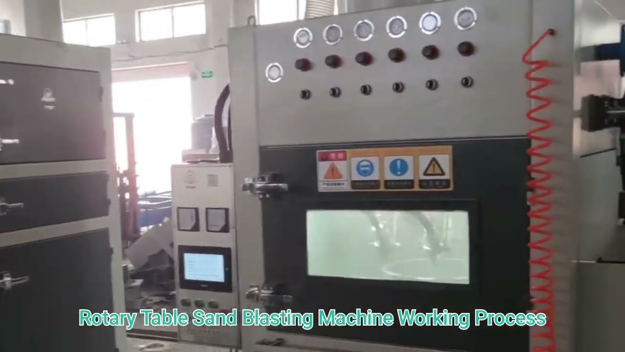 BlastKing Rotary Table Sand Blasting Machine &ndash; Working Video for Precision Surface Cleaning 🔄💥🛠️