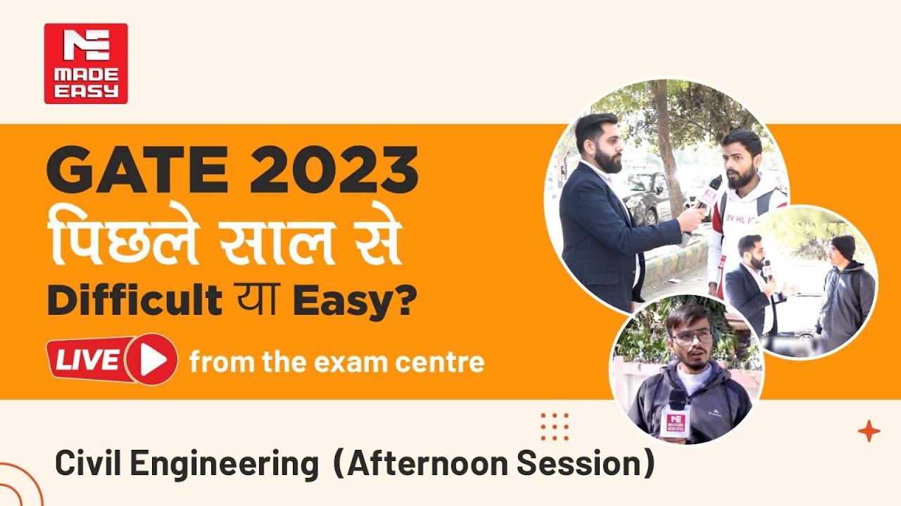 GATE 2023 Exam Review | Students Reaction on the difficulty level | CE |Afternoon Session| MADE EASY